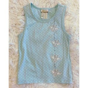 Girls 4 Matilda Jane blue polka dot oragami top PERFECT CONDITION Originally $38